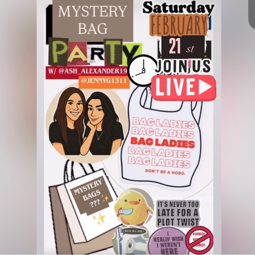Live Show Listing to Party w/ The Bag Ladies🛍️